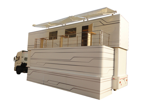 Large Size Double-Layer Double-Expansion Mobile Stage Vehicl